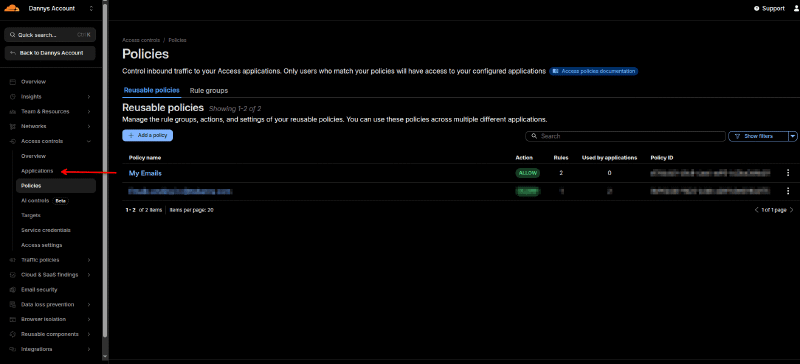 How to navigate to the Applications page